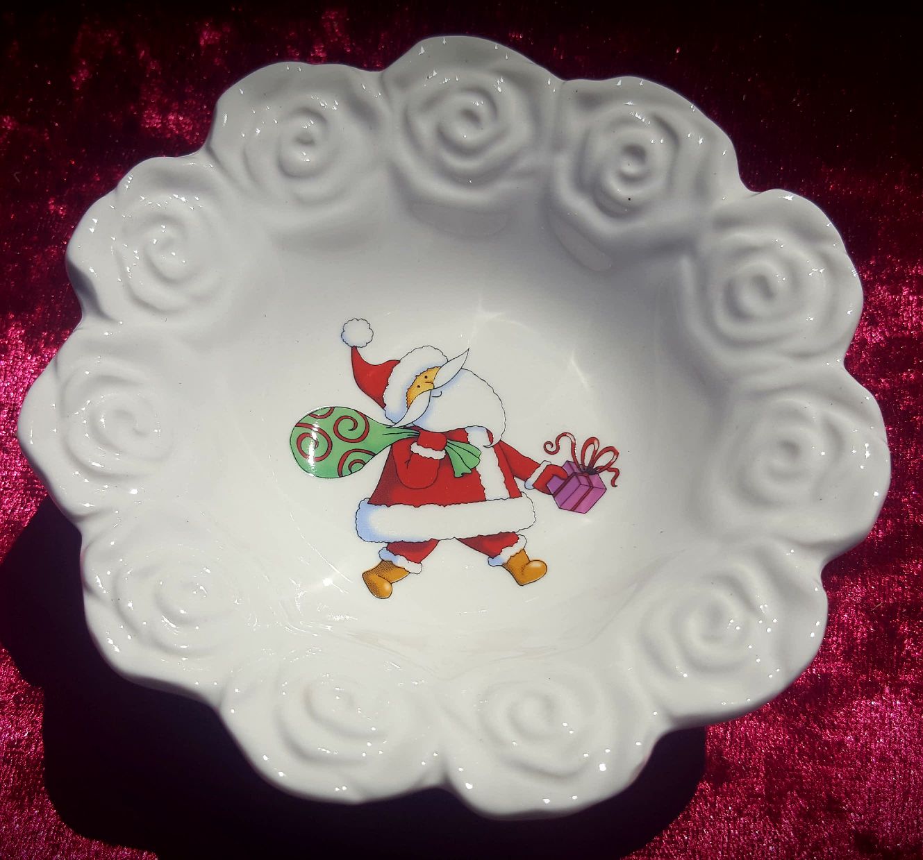 Christmas Candy Santa Bowl